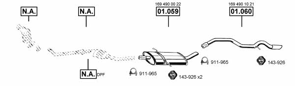 ME010090 Asmet Exhaust system
