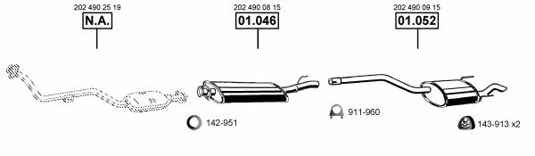 ME010450 Asmet Exhaust system