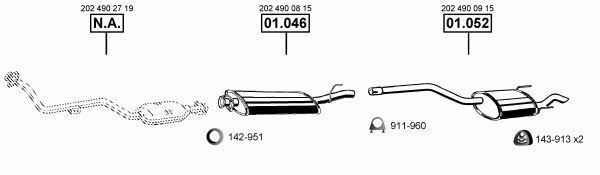  ME010500 Exhaust system ME010500