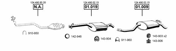  ME010815 Exhaust system ME010815