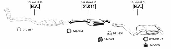 ME011365 Asmet Exhaust system