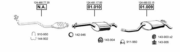 ME011885 Asmet Exhaust system