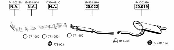 Asmet TO200205 Exhaust system TO200205