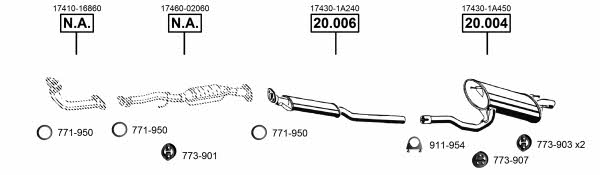 Asmet TO201100 Exhaust system TO201100