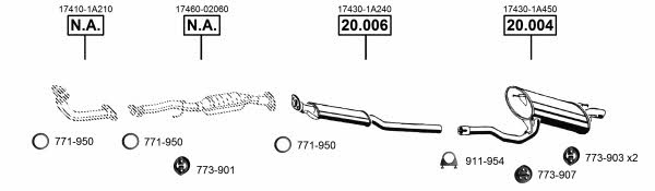 Asmet TO201140 Exhaust system TO201140