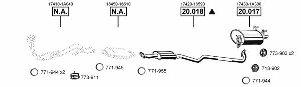  TO201665 Exhaust system TO201665