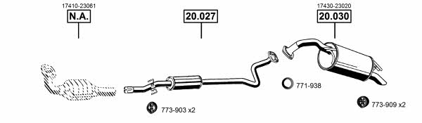 Asmet TO204100 Exhaust system TO204100