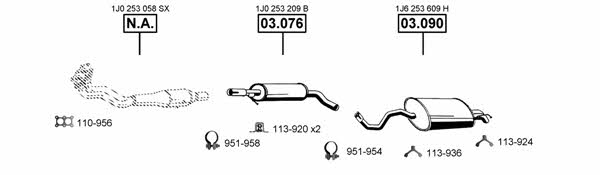 VA030360 Asmet Exhaust system