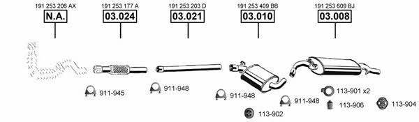 Asmet VA031410 Exhaust system VA031410