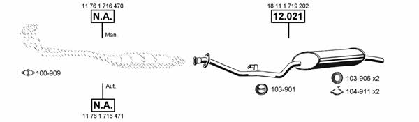 Asmet BM120480 Exhaust system BM120480