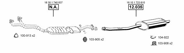 BM120960 Asmet Exhaust system