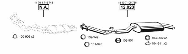 BM121555 Asmet Exhaust system