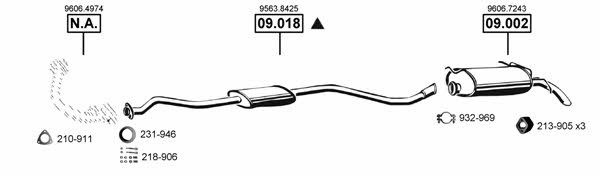 Asmet CI090060 Exhaust system CI090060