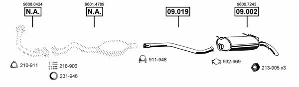  CI090090 Exhaust system CI090090