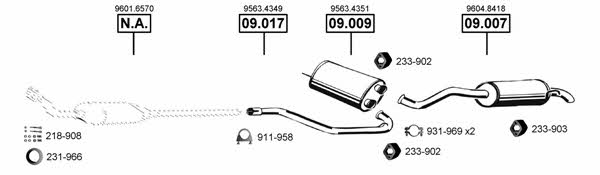 Asmet CI090420 Exhaust system CI090420