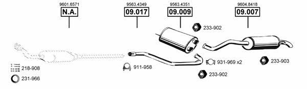 Asmet CI090445 Exhaust system CI090445