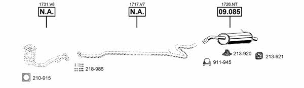 Asmet CI090860 Exhaust system CI090860