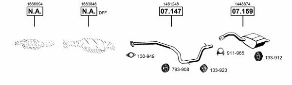 Asmet FO073235 Exhaust system FO073235