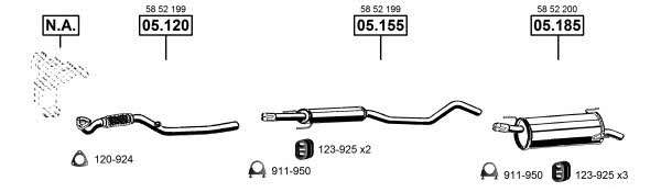 Asmet OP053846 Exhaust system OP053846