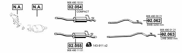ME012301 Asmet Exhaust system