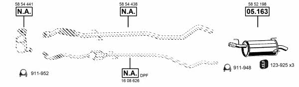 Asmet OP053890 Exhaust system OP053890