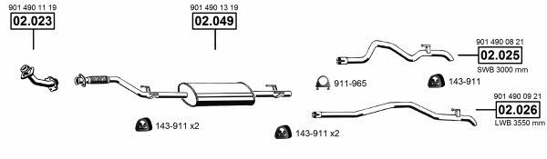 ME012330 Asmet Exhaust system