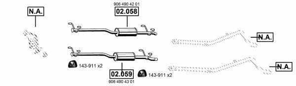 ME012575 Asmet Exhaust system