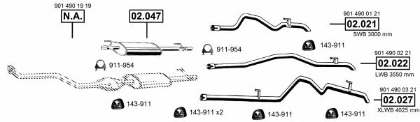ME012382 Asmet Exhaust system