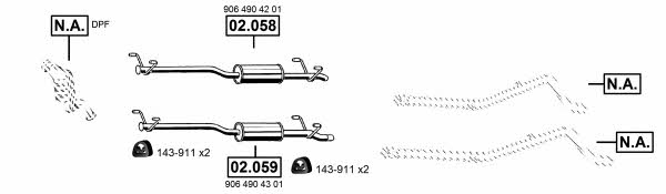 ME012535 Asmet Exhaust system