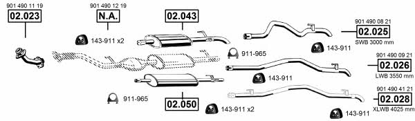ME012402 Asmet Exhaust system