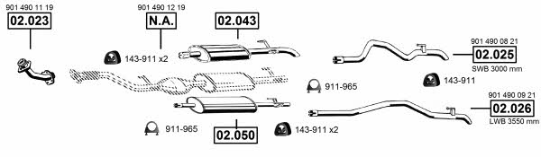 ME012331 Asmet Exhaust system