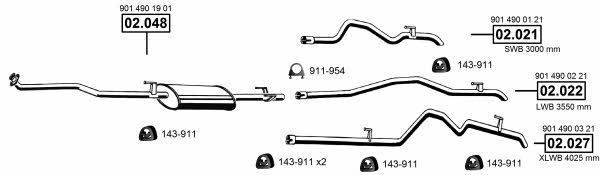 ME012381 Asmet Exhaust system