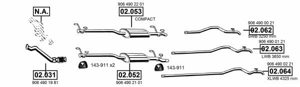 ME012390 Asmet Exhaust system