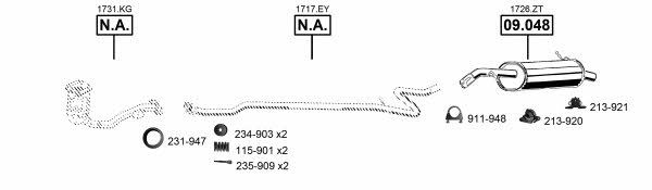 Asmet CI090862 Exhaust system CI090862