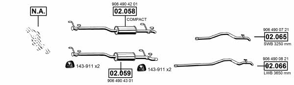 ME012375 Asmet Exhaust system