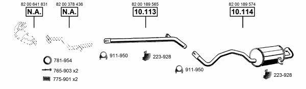 Asmet RE104755 Exhaust system RE104755