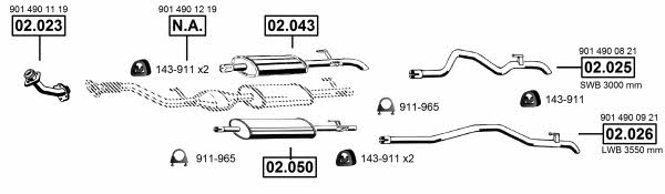 ME012312 Asmet Exhaust system