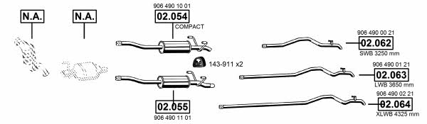 ME012391 Asmet Exhaust system