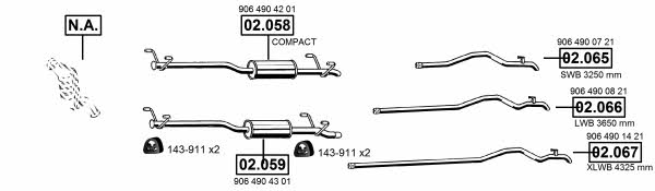 ME012465 Asmet Exhaust system