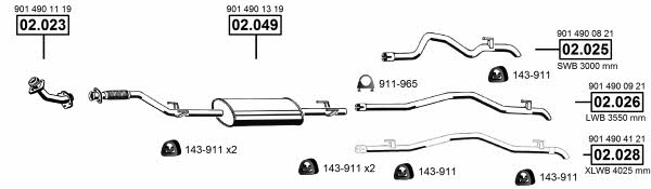  ME012403 Exhaust system ME012403