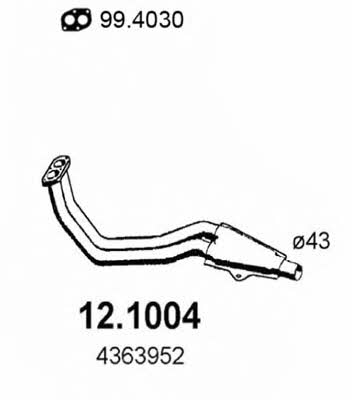  12.1004 Exhaust pipe 121004