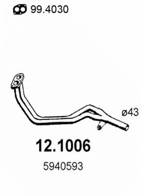 Asso 12.1006 Exhaust pipe 121006