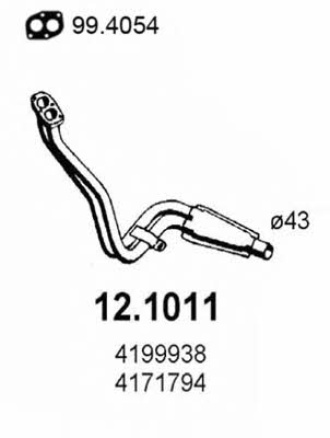 Asso 12.1011 Exhaust pipe 121011