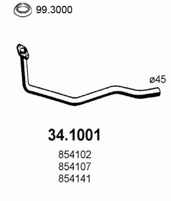 Asso 34.1001 Exhaust pipe 341001