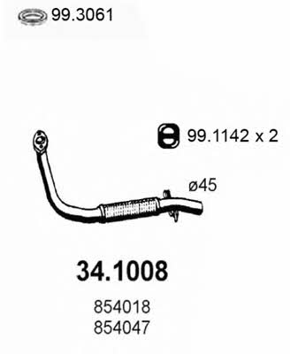 Asso 34.1008 Exhaust pipe 341008