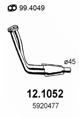  12.1052 Exhaust pipe 121052