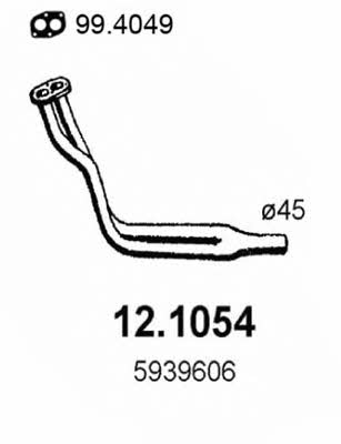  12.1054 Exhaust pipe 121054