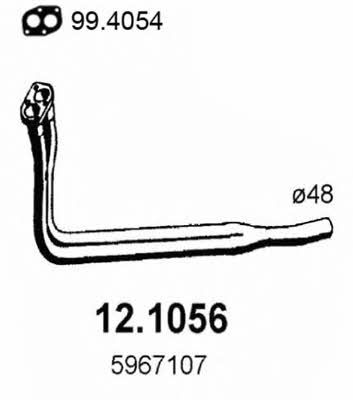Asso 12.1056 Exhaust pipe 121056