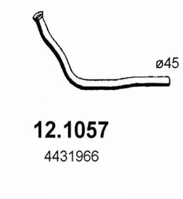 Asso 12.1057 Exhaust pipe 121057