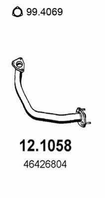Asso 12.1058 Exhaust pipe 121058